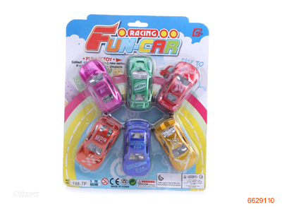 P/B RACE CAR.6PCS.6ASTD.6COLOUR