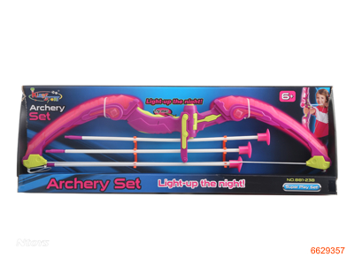 BOW AND ARROW W/NIGHT LIGHT,NOT INCLUDE 2*AAA BATTERIES