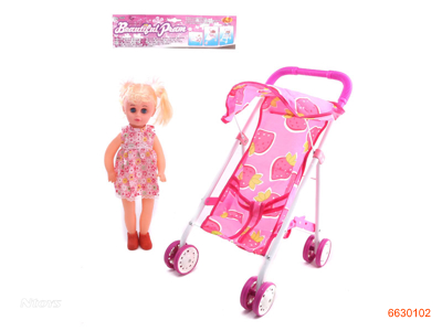 IRON STROLLER W/18''EMPTY BODY FASHION DOLL