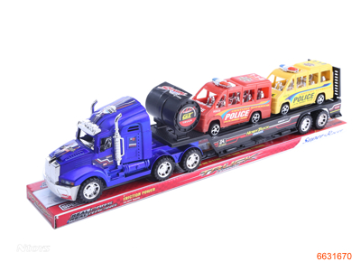 F/P TRUCK W/2PCS FREE WHEEL POLICE CAR.4COLOUR