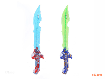 B/O FLASHING SWORD W/LIGHT/MUSIC W/O 3AA BATTERIES.2COLOUR