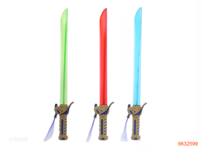 B/O FLASHING SWORD W/LIGHT/MUSIC/INFRARED W/O 3AA BATTERIES.3COLOUR