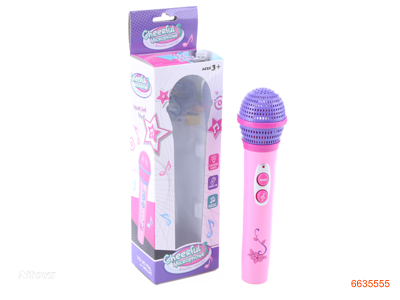 MICROPHONE W/LIGHT/MUSIC W/O 2AA BATTERIES