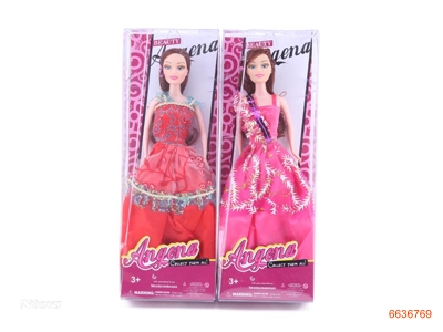 11.5''SOLID BODY FASHION DOLL.2ASTD