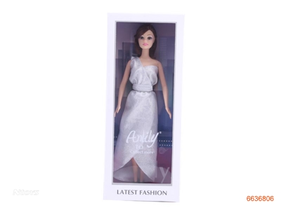 11.5''SOLID BODY FASHION DOLL.4ASTD