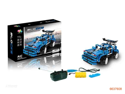 R/C BLOCK CAR W/4.8V BATTERIES IN CAR,W/O 2AA BATTERIES