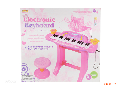 ELECTRIC KEYBOARD W/0 4*AA BATTERIES 2COLOUR