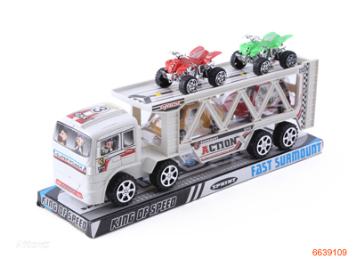 F/P TRUCK W/2PCS FREE WHEEL BEACH MOTORCYCLE AND 2PCS FREE WHEEL RACE CAR