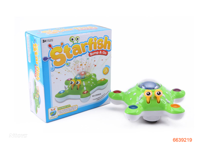 B/O CARTOON STARFISH W/LIGHT/PROJECTION W/O 3AA BATTERIES.2COLOUR