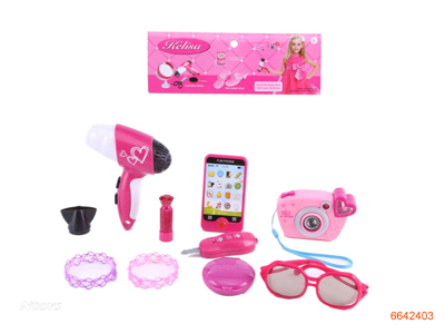 B/O BEAUTYSET W/LIGHT/MUSIC/3*AG13 BATTERIES IN PHONE/2*AG13 BATTERIES IN KEY/3*AG13 BATTERIES IN CAMERA