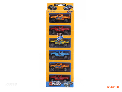 P/B POLICE CAR.6PCS.2ASTD.4COLOUR