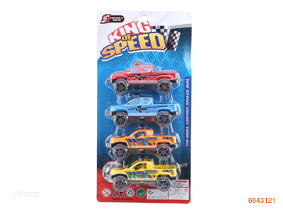 P/B POLICE CAR.4PCS.2ASTD.4COLOUR