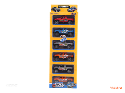 P/B POLICE CAR.6PCS.2ASTD.4COLOUR