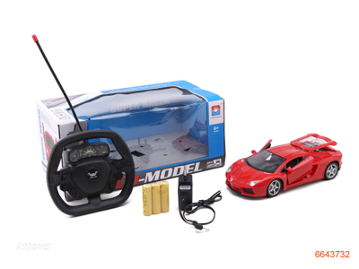 1:18 5CHANNELS R/C CAR W/3.6V BATTERIES IN CAR/CHARGER W/O 3AA BATTERIES IN CONTROLLER.3COLOUR