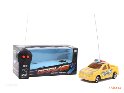 2CHANNELS R/C POLICE CAR W/O 3AA BATTERIES IN CAR 2AA BATTERIES IN CONTROLLER.2COLOUR