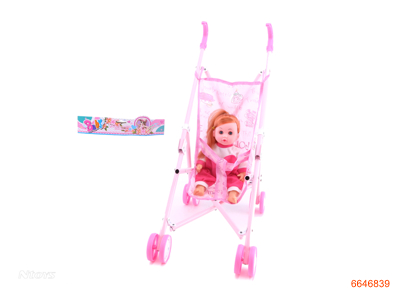 DOLL W/IC/IRON STROLLER