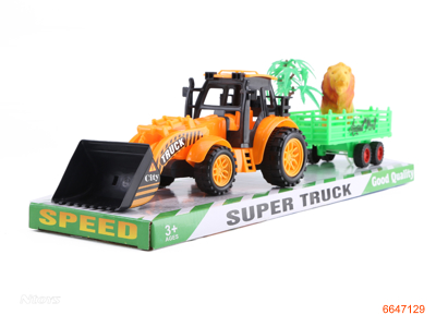 F/P CONSTRUCTION TRUCK W/ANIMALS.2ASTD.2COLOUR