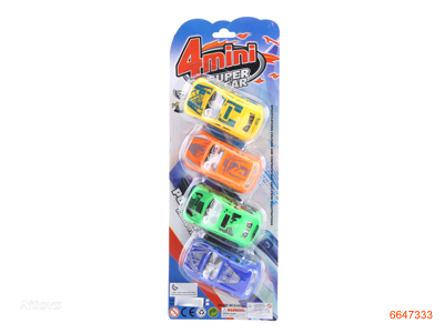 P/B CAR.4PCS.6ASTD.6COLOUR