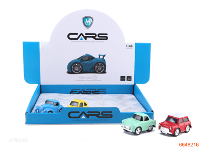 PULL BACK DIE-CAST CAR,12PCS/DISPLAY BOX.4ASTD