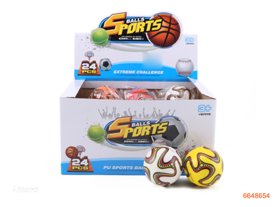 6.3CM PU BALLS,24PCS/DISPLAY BOX