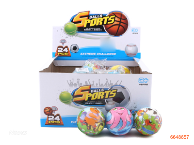 6.3CM PU BALLS,24PCS/DISPLAY BOX