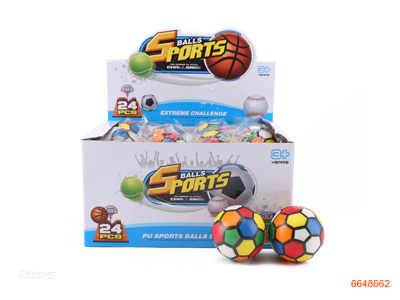 7CM PU BALLS,24PCS/DISPLAY BOX