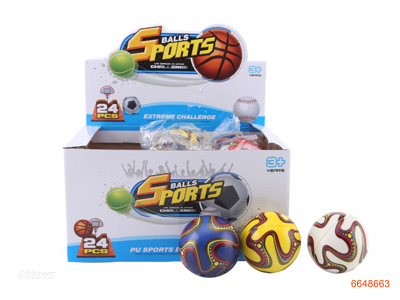 7.6CM PU BALLS,24PCS/DISPLAY BOX