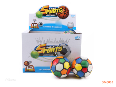 10CM PU BALLS,12PCS/DISPLAY BOX