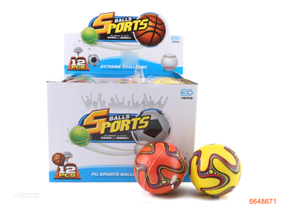 10CM PU BALLS,12PCS/DISPLAY BOX