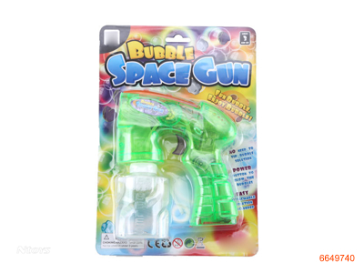 BUBBLE GUN W/MUSIC/4LIGHTS.W/O 3AA BATTERIES (185ML)