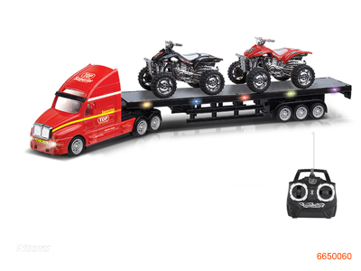 4CHANNEL R/C TRUCK W/MOTORCYCLE/MUSIC/LIGHT W/O 3*AA BATTERIES IN CAR & 2*AA BATTERIES IN CONTROLLER