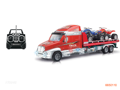 4CHANNEL R/C TRUCK W/MOTORCYCLE/MUSIC/LIGHT W/O 5*AA BATTERIES IN CAR & 2*AA BATTERIES IN CONTROLLER