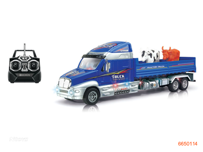 4CHANNEL R/C TRUCK W/COW/MUSIC/LIGHT W/O 5*AA BATTERIES IN CAR & 2*AA BATTERIES IN CONTROLLER