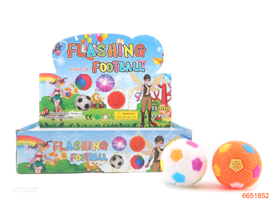 7.5CM FOOTBALL W/LIGHT/WHISTLE 12PCS/BOX