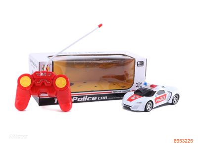 1:24 4CHANNELS R/C POLICE CAR W/LIGHT W/O 3AA BATTERIES IN CAR/2AA BATTERIES IN CONTROLLER