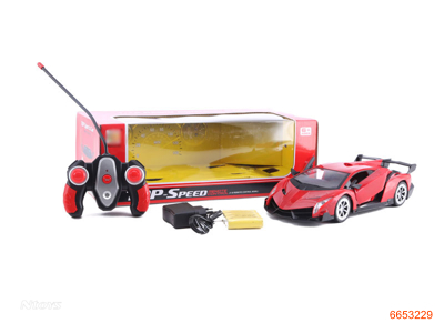 1:18 5CHANNELS R/C CAR W/LIGHTS/4*1.2V BATTERIES IN CAR/CHARGER W/O 2AA BATTERIES IN CONTROLLER.2COLOUR