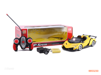 1:18 5CHANNELS R/C CAR W/LIGHTS/4*1.2V BATTERIES IN CAR/CHARGER W/O 2AA BATTERIES IN CONTROLLER.2COLOUR