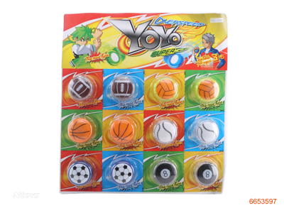 PLASTIC YOYO W/LIGHT.6ASTD