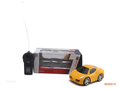 1:24 2CHANNELS R/C CAR W/O 3AA BATTERIES IN CAR,2AA BATTERIES IN CONTROLLER.2COLOUR