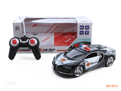 4CHANNELS R/C POLICE CAR W/LIGHT W/O 4AA BATTERIES IN CAR,2AA BATTERIES IN CONTROLLER