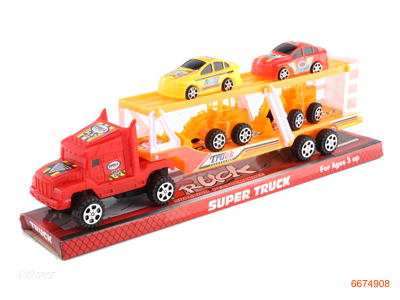 F/P TRUCK W/2PCS FREE WHEEL CONSTRUCTION TRUCK+2PCS FREE WHEEL RACE CAR