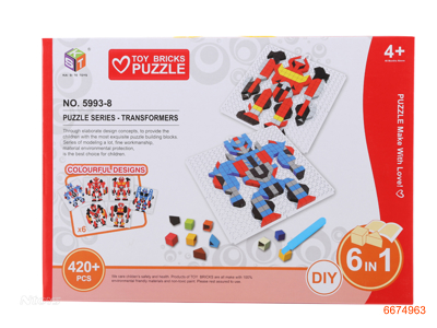 BLOCK PUZZLE 420PCS + 4PCS BASEBOARD