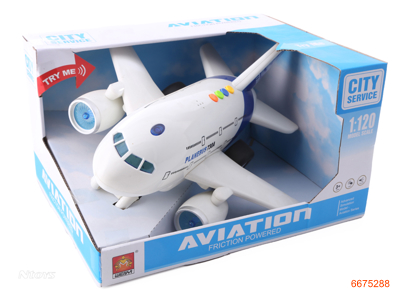 1:120 F/P PLANE W/SOUND/LIGHT/2AAA BATTERIES