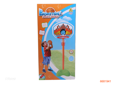 BASKETBALL MACHINE W/12CM BALL/INFLATOR