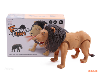 B/O LION,W/LIGHT/SOUND,W/O 2*AA BATTERIES,2COLOUR