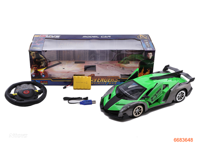 2.4G 1:12 5CHANNELS R/C CAR,W/6V BATTERY IN CAR/USB,W/O 2*AA BATTERIES IN CONTROLLER