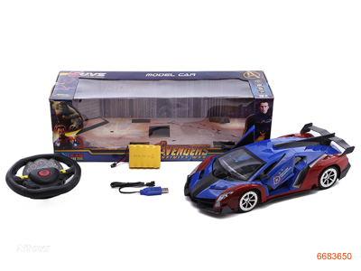 2.4G 1:12 5CHANNELS R/C CAR,W/6V BATTERY IN CAR/USB,W/O 2*AA BATTERIES IN CONTROLLER