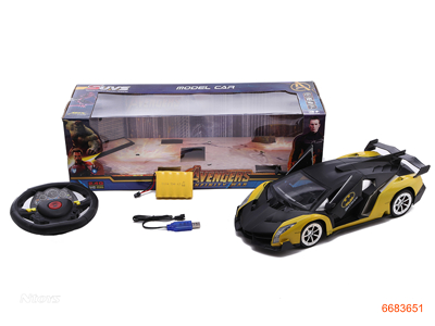 2.4G 1:12 5CHANNELS R/C CAR,W/6V BATTERY IN CAR/USB,W/O 2*AA BATTERIES IN CONTROLLER