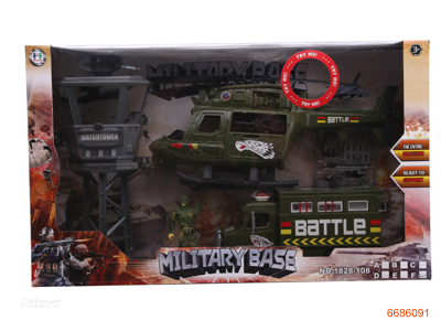 MILITARY SET,W/LIGHT/SOUND/2*AG13 BATTERIES