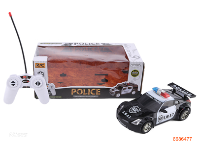 1:18 4CHANNELS R/C POLICE CAR,W/LIGHT,W/O 4*AA BATTERIES IN CAR,W/O 2*AA BATTERIES IN CONTROLLER